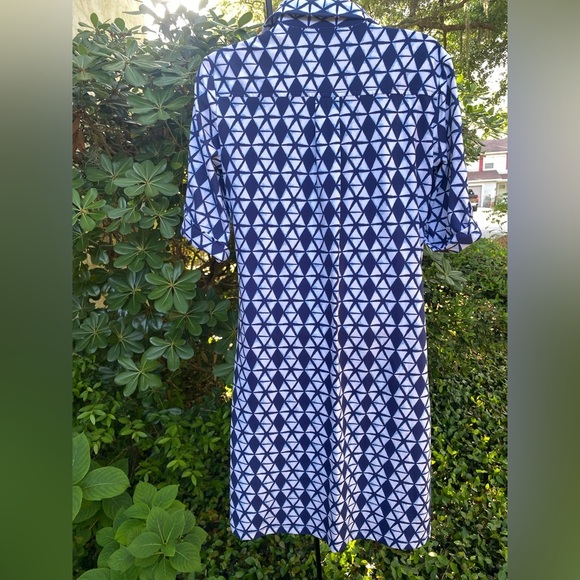 J McLaughlin Navy Blue Geometric Women’s Dress - Picture 6 of 10